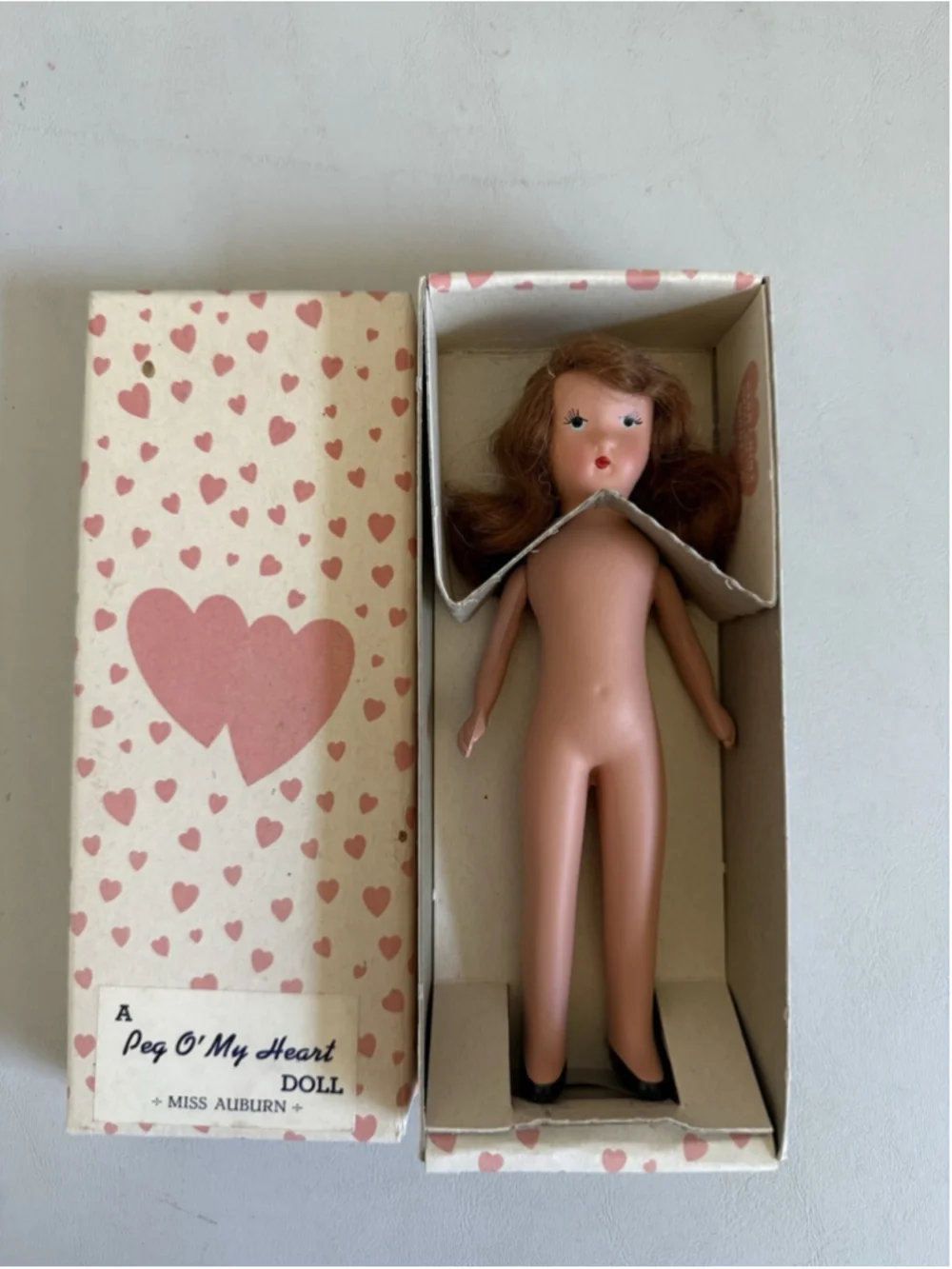 Vintage 1940s “Peg O’ My Heart” Doll by Kerr & Hinz – Miss Auburn – Original Box